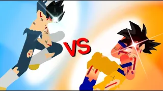 Goku VS Vegeta | KnockOut Battle | EPIC | StickNodes Animation | ThunderStrikeAnimates | Dragon Ball