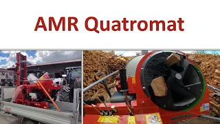 Das erste Brennholz mit der neuen Säge schneiden - AMR Quatromat