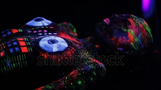 Neon music body painting glow in the dark (19056277 preview)