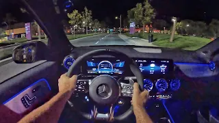 2022 Mercedes-AMG GLA45 POV Night Drive (3D Audio)(ASMR)