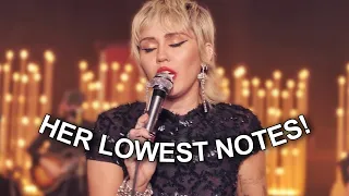 Miley Cyrus' LOWEST Notes Ever Live! (C#2 - C#3)