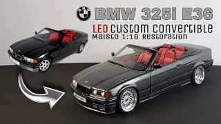 BMW 325i E36 1:18 Maisto Custom Restoration with LED Lights