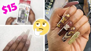 How to Do My Own Acrylic Nails at Home! DIY Testing Kiss Complete Salon Kit and Drill