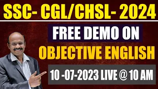 ENGLISH GRAMMAR INTRO | SSC CGL/CHSL 2024 | B SREENIVASULU REDDY SIR