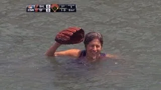 Fan accidentally falls into McCovey Cove