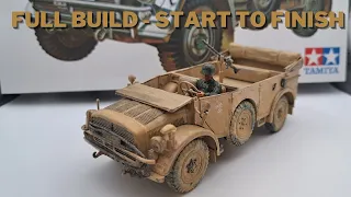 Building the German Horch 4x4 Type 1A: 1/35 Scale Model Kit from Tamiya