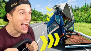 Verfolgungsjagd endet mit WOHNWAGEN CRASH | BeamNG