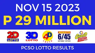 Lotto Result November 15 2023 9pm [Complete Details]