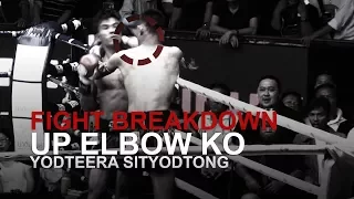 MUAY THAI FIGHT BREAKDOWN: Ferocious Up Elbow KO! | Evolve University