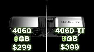 RTX 4060 8GB vs RTX 4060 Ti 8GB | Is the FPS gain worth $100 more?