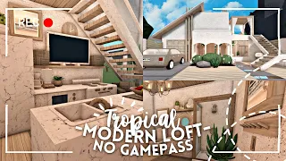 [ roblox bloxburg ] 🌴 no gamepass tropical modern loft - ꒰ build & tour ꒱ - itapixca builds
