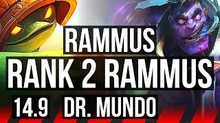 RAMMUS vs DR. MUNDO (TOP) | Rank 2 Rammus, Comeback, 58k DMG | EUW Grandmaster | 14.9