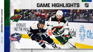 Wild @ Blue Jackets 3/11 | NHL Highlights 2022