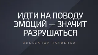 Идти на поводу эмоций — значит разрушаться. Александр Палиенко.