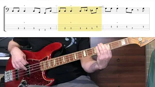 Elton John - Saturday Night's Alright For Fighting (Bass Cover Tabs in Video )