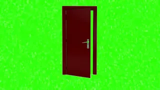 Green Screen  Door Open    | Royalty free cartoon |  Copyright free green screen Door Open