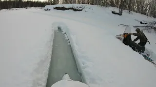 Пробиваемся на Буранах по целине, по наледи до рыболовных мест!!! Рыбалка в Эвенкии!!!