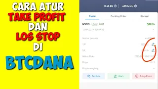 Cara atur take profit dan los stop di BTCDANA