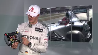 Michael Schumacher talks about his steering wheel