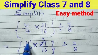 Simplify | Maths Class 7 and 8 | How to simplify |