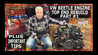 VW BEETLE ENGINE TOP END REBUILD PART #1 - HOW TO REBUILD A VW BEETLE MOTOR  - #vwbeetle #VWBUG