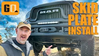 Front Valance Removal & CJC Front Skid Plate Install on RAM 2500 Power Wagon