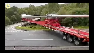 World Longest Trucks - Turning Into A Narrow Street | Amazing Truck Driving Skills