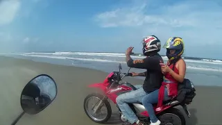 CANANÉIA Á ILHA COMPRIDA. DE MOTO Á  BEIRA MAR ...  Part 4 .