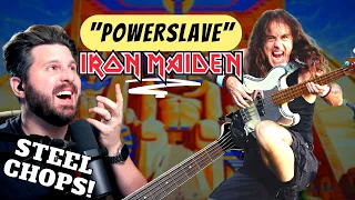 First Time Seeing IRON MAIDEN Live! Bass Teacher REACTS to Steve Harris playing "POWERSLAVE"