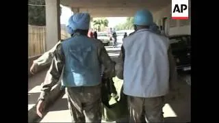 Bodies of the killed UN observers in Khiam