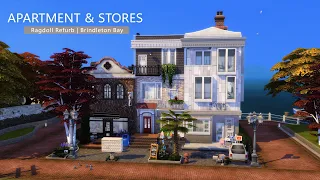 Apartment & Stores | The Sims 4 For Rent | Stop Motion Build | No CC