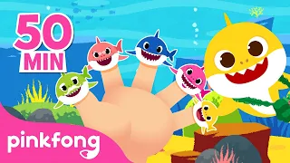 Mix-Família de Dedos Tubarões e mais | +Compilação | Baby Shark | Pinkfong Canções para Crianças