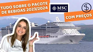 PACOTE DE BEBIDAS MSC CRUZEIROS 2023 2024 COM PREÇOS  - vale a pena? Msc Seaview Grandiosa Preziosa