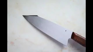 Finishing Up a Custom Order Kitchen Knife