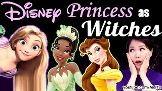 Draw Disney Princesses as Witches | New Art Challenge | Mei Yu Fun2draw