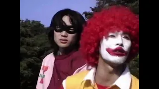 that vid of ronald mcdonald fighting 7-eleven ninjas while bad apple plays but kinda remastered