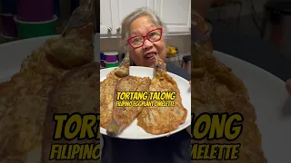 Mama LuLu Cooks: Tortang Talong (Filipino Eggplant Omelette)🇵🇭🍆🥚 #cookinginshorts