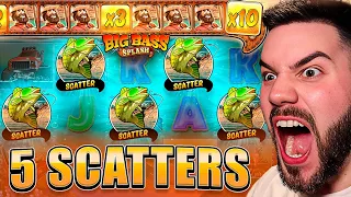 5 SCATTER ON BIG BASS SPLASH PAYS INSANE!!! (NON STOP PROFIT)