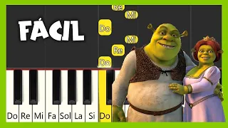 ALELUYA - Shrek - Hallelujah - PIANO FÁCIL con notas