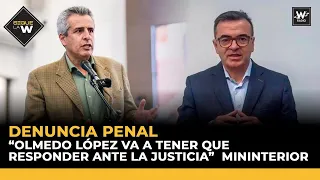 DENUNCIA PENAL “Olmedo López va a tener que responder ante la justicia”  Min. Juan Fernando Velasco