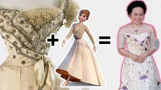 Turning an Anna Cosplay into a Worth Ball Gown || 1890s Frozen 2 Historical Disney Princess Costume