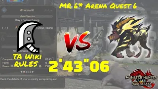 MHR:Sunbreak (PC)  Furious Rajang Greatsword Arena Solo [2'43"06], TA Wiki Rules