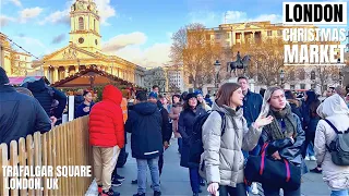 London City Christmas Lights & Market 2021| Best Central London Relaxed Walking Tour [ 4K HDR]