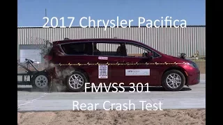 2017-2020 Chrysler Pacifica FMVSS 301 Rear Crash Test (50 Mph)