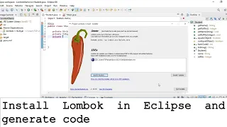 Generate Java code by installing Lombok in Eclipse.