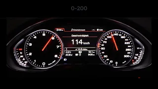 Audi A8 435 HP tfsi Acceleration 0-100 km/h & 0-200km/h