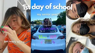 FIRST DAY OF SCHOOL (since covid-19)!!! | SENIOR YEAR + GRWM