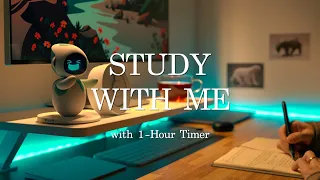 1-HOUR STUDY WITH ME/眠たい夜の勉強のお供に？🌛 / 作業動画 / Relaxing Lo-Fi / DAY21