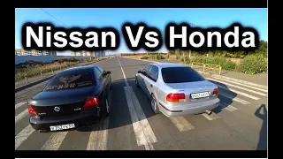 Nissan Almera Classic vs Honda Civic ГОНКА.Ниссан Альмера Классик против Хонда Цивик
