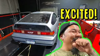 JUNKYARD K24A2 SWAPPED CRX HITS THE DYNO! How'd it do?